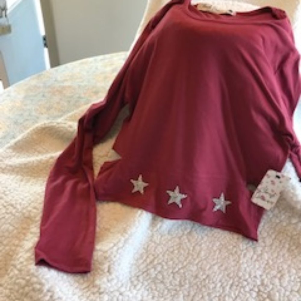 Peek a Book Waist Blouse in Mauve - L